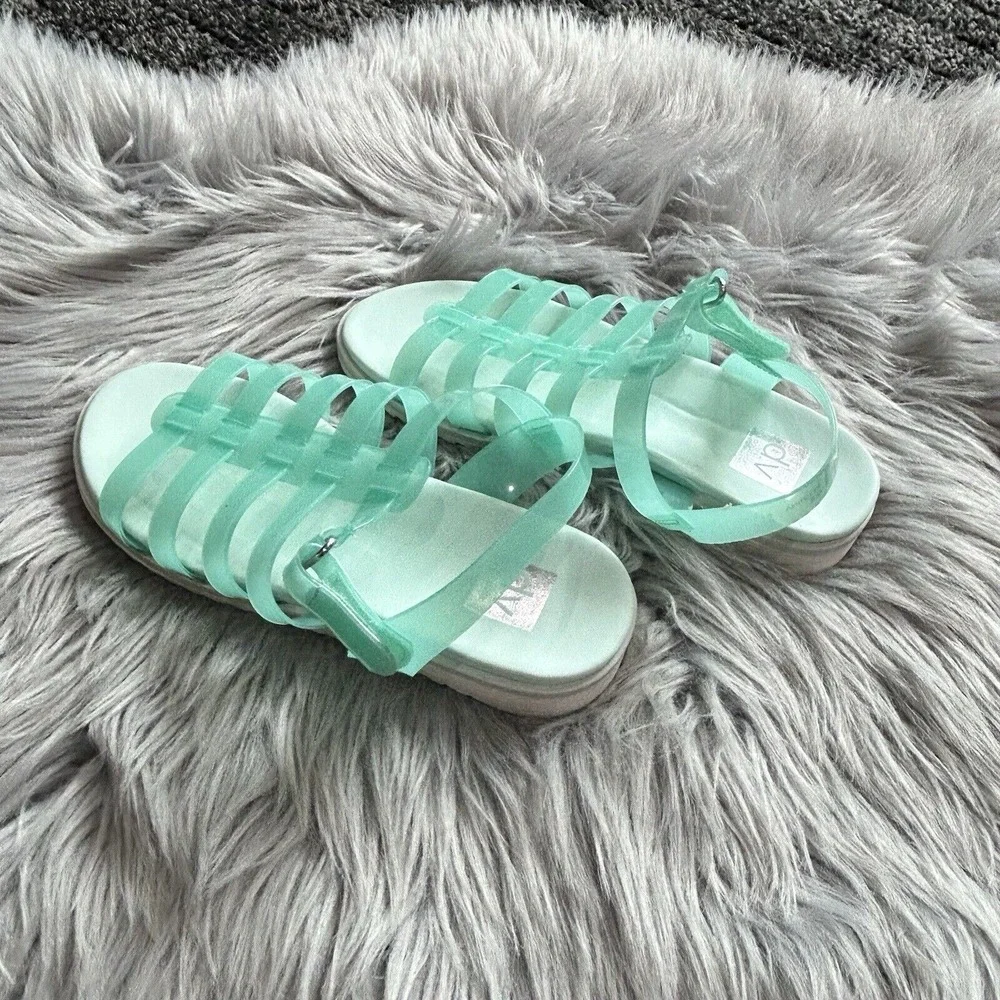 DV Dolce Vita Lumana Fisherman Girls Green Sandal‎ Size 1
